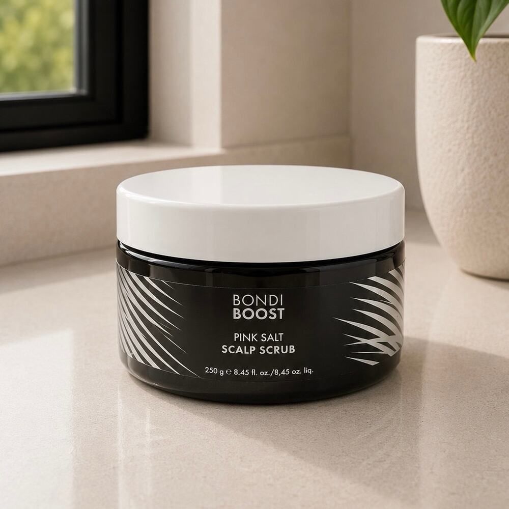 $27 New Bondi Boost Pink Salt Scalp Scrub 8.45 oz Hair Detox Exfoliating